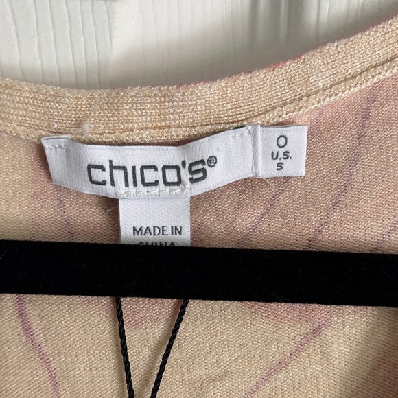 Chico's Pink and Orange Floral Top - Picture 2 of 6